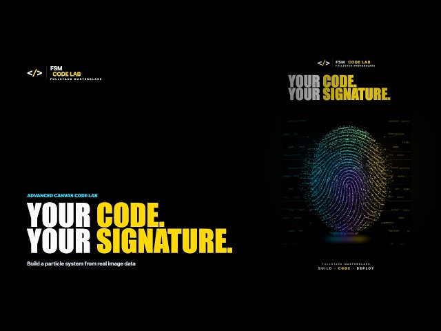 Build a Digital Fingerprint Particle Animation | JavaScript Canvas Code Lab