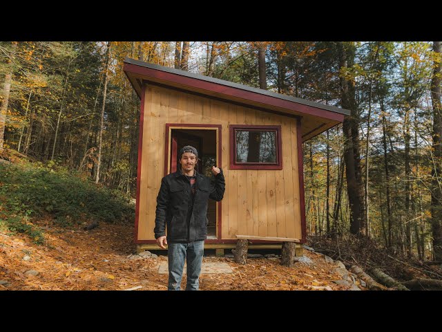 Tiny Cabin Build in Vermont Start to Finish || DIY 10x12 Cabin Build with no Building Experience