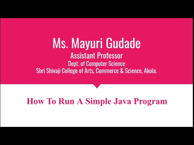 Simple Java Program