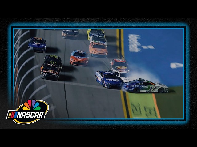 Stage 1 at Daytona ends with Kyle Larson, RFK Racing Fords going for a slide | Motorsports on NBC