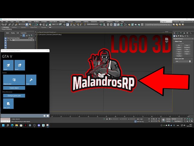 1# Como crear tu propio logo 3D para tu servidor de FiveM con 3DS MAX 2025 #leerdescripcion⚠️