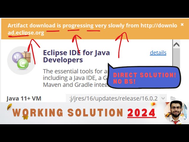 "Artifact download is progressing very slowly from eclipse" | Working Solution 2024