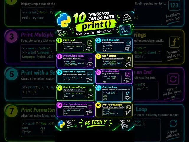 10 Things You Can Do With print() ✨