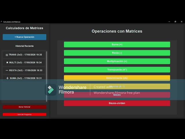 Mi Calculadora de Matrices en Python 😎