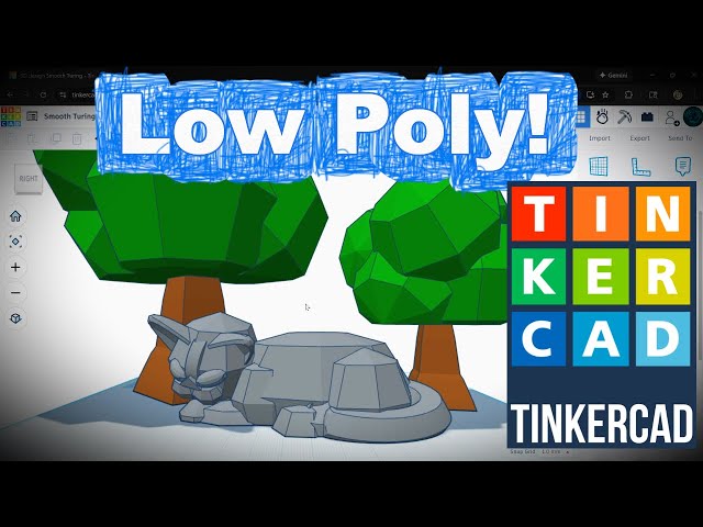 Tinkercad Tutorial Low Poly Models! ( 3D Modeling )