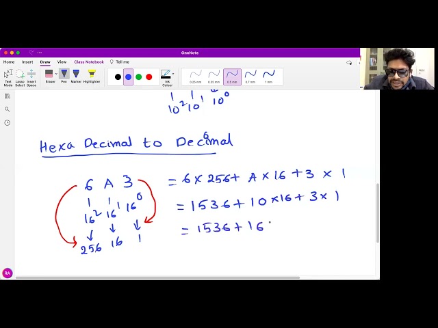 Hexadecimal conversion