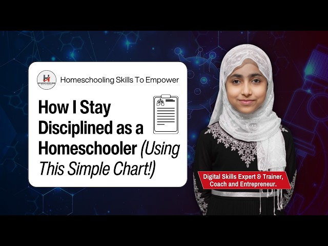 How This Independent Homeschooler Stays Disciplined (The Chart System) | Ms. Hamda Batool