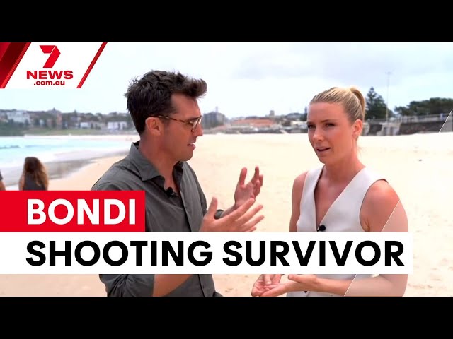 Katie Brown relives terrifying Bondi shooting ordeal | 7NEWS