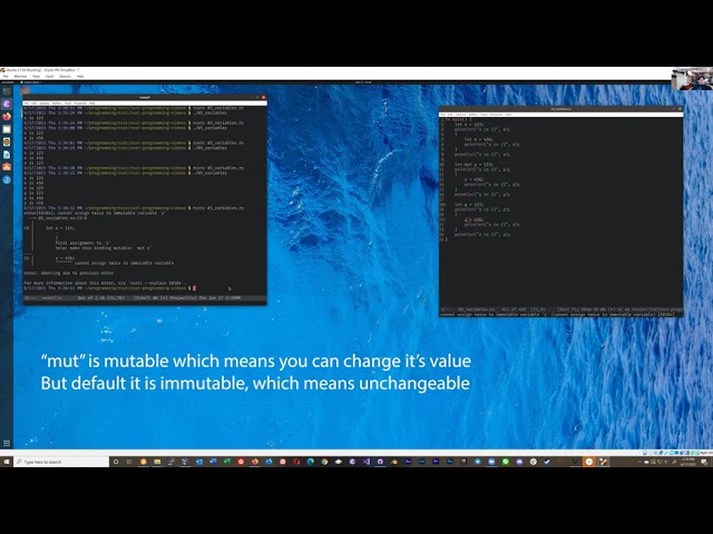 Rust Programming 05 Variables, Constants, and Shadowing