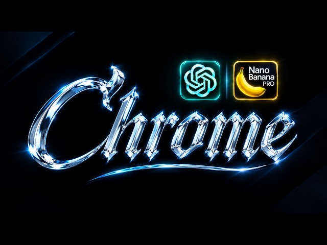 3D Chrome Text Effect with AI🔥ChatGPT & Nano Banana | One-Click Tutorial