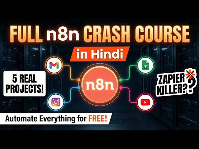 n8n Full Course in Hindi | Automate Anything for FREE🚀 (Best Zapier Alternative 2026)