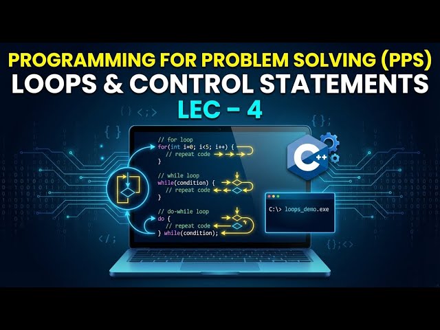 PPS (Programming for Problem Solving) Lecture 4 | Conditional & Loop Statements in C | GTU PPS