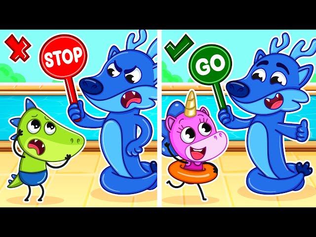 Swimming Pool Rules with Dragon! | Waterpark & More Educational Kids Cartoons 📖🤔 | Teeny Mimi🦄