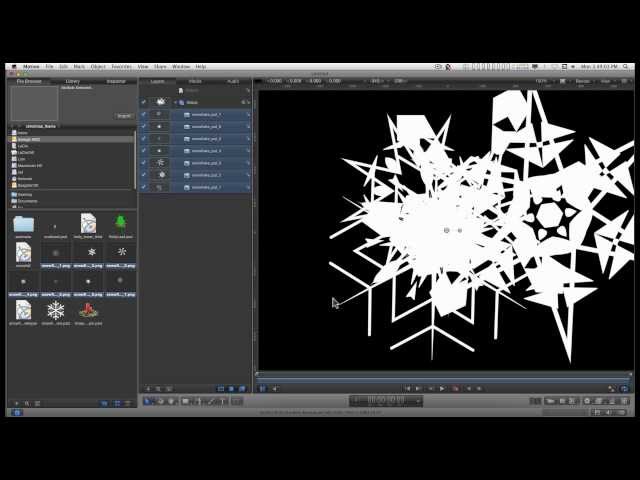 Apple Motion Project: How-to Custom Snowflake Design and then some...
