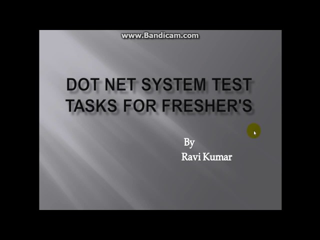 dotnet system test tasks