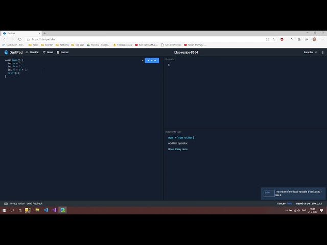 Dart Programming | Learn the Basics Step by Step | Numbers 2020