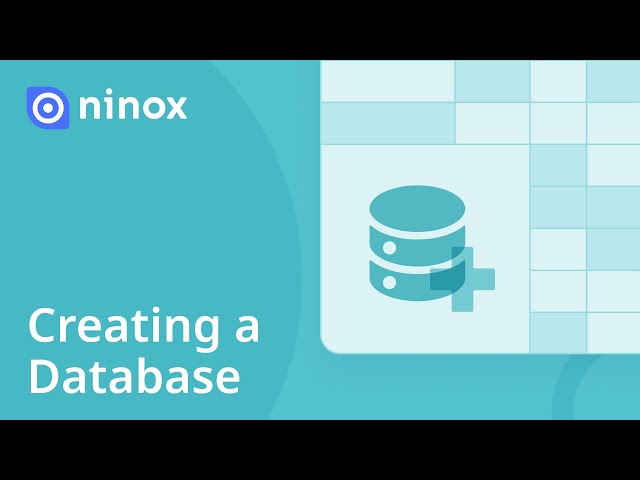 Creating a Database | Basics #1 | Ninox Tutorials