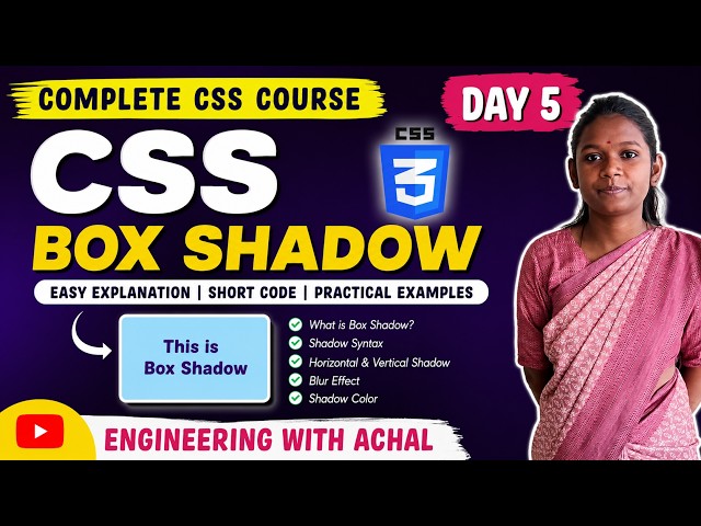CSS Box Shadow Tutorial in Hindi 🔥 | CSS Day 5 | Complete CSS Course for Beginners