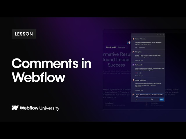 Comments in Webflow – Webflow tutorial