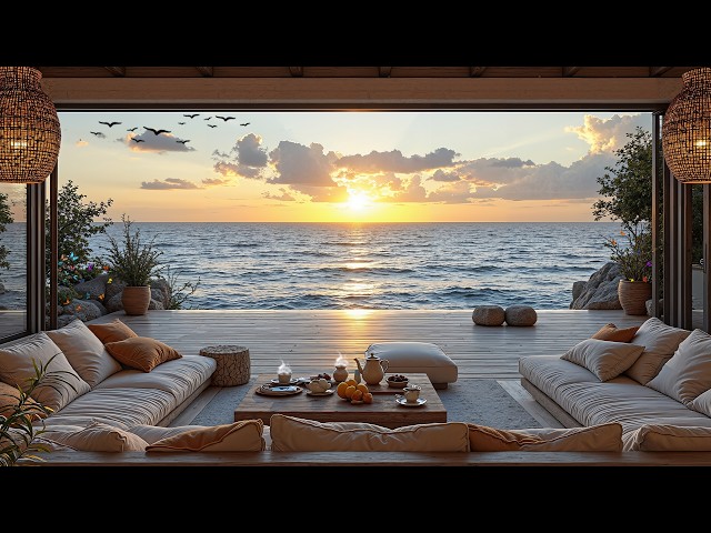 Calm August Morning Jazz Ambience | Gentle Jazz & Enjoy Coffee At Calm Living Room For Positive Mood