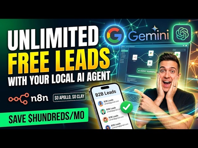 Stop Paying $100s for Leads! Build a FREE Local AI Agent (n8n + Gemini)