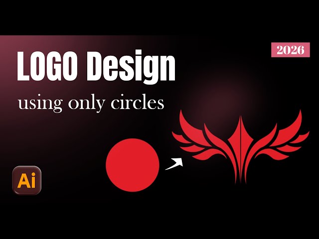 Logo design using only circles in Illustrator #illustratortutorial
