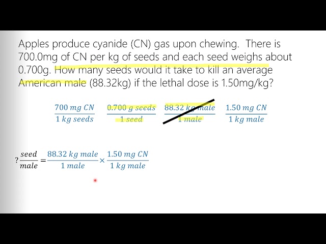 Dimensional Analysis Word Problem example
