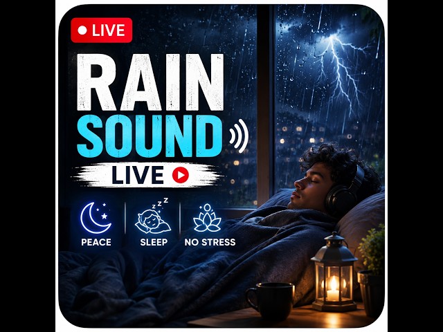 🌧️ RAIN SOUNDS LIVE 🌧️ | Peaceful Sleep 😴 | Relax • No Stress • Deep Sleep