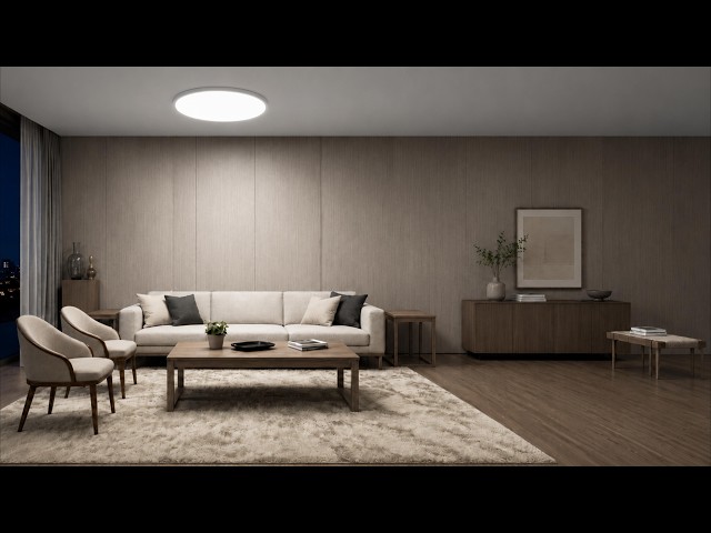 Clean Modern Look! 🤍 Ultra-Thin Round LED Flush Mount Light Install Guide (SKU: TLI00222)