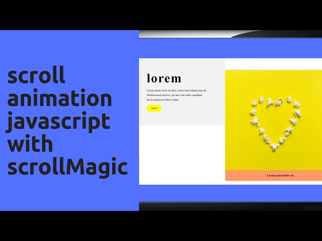 how to create animation scroll with scrollmagic | HTML and CSS and Javascript