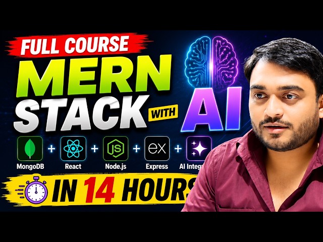 Mern Stack With Gen AI Full Course 2026 || React MongoDB Express Node JS Complete Course in Hindi