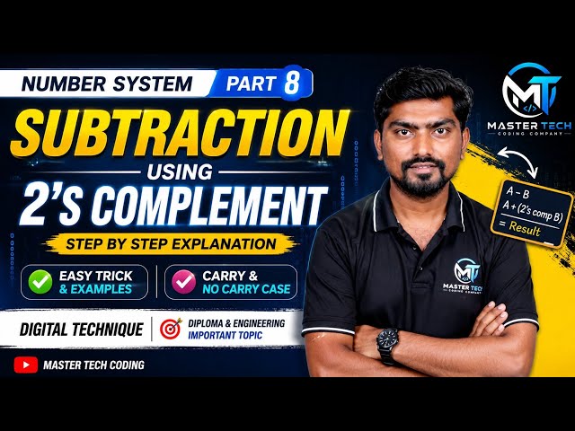 Subtraction Using 2's Complement | Easy Trick with Examples | Number System| Digital Technique