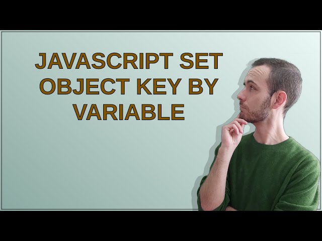 JavaScript set object key by variable