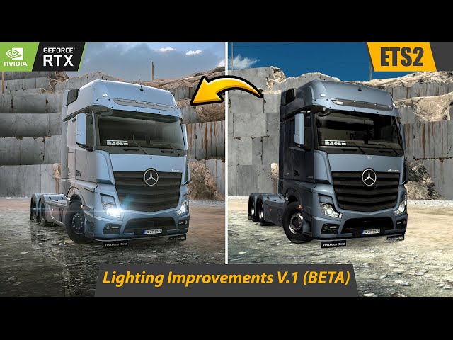 ETS2 Ultra Realistic Graphics Mod 🌟 - Snowymoon Lighting Improvements  Review & Installation 🚛