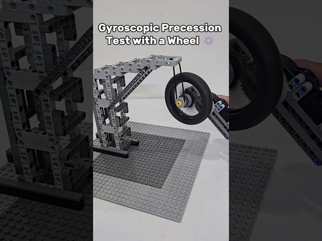 Gyroscopic Precession Wheel Test⚙️#LegoTechnic#Engineering