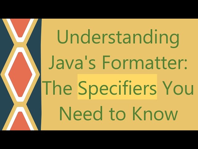 Understanding Java's Formatter: The Specifiers You Need to Know