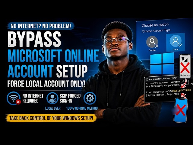 BYPASS MICROSOFT ONLINE ACCOUNT SETUP