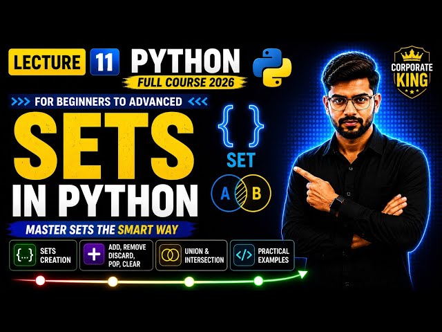 Lecture 11: Sets in Python | Complete Guide with Practical Examples | Python Full Course 2026