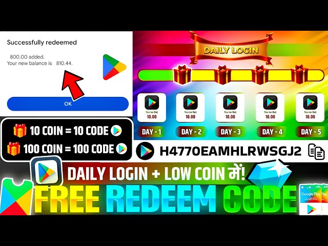 FREE REDEEM CODES INSTANT 🤩 | 500 REDEEM CODE FREE | HOW TO GET GOOGLE PLAY STORE REDEEM CODES FREE