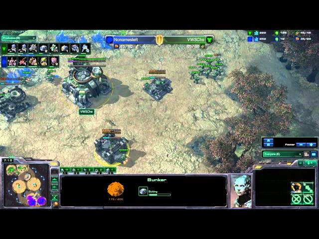 RNSstarcraft- Nonamesleft(Z) vs. VWSChe(T)- Part 1