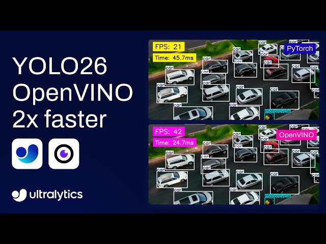 How to Speed Up Ultralytics YOLO26 Inference with Intel OpenVINO | PyTorch vs OpenVINO | ~2x Faster⚡