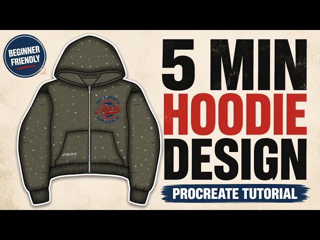 I Designed a Full Hoodie in Procreate in 5 Minutes (Beginner Tutorial)