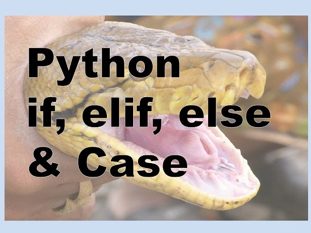 140-Python - if, elif, else & CASE?