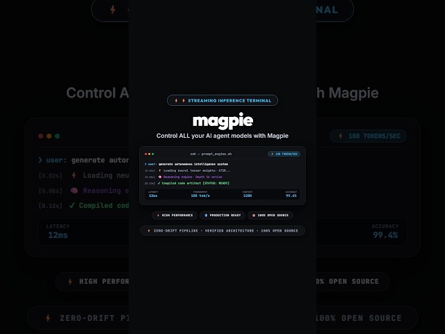 Control ALL your AI agent models with Magpie 🤖