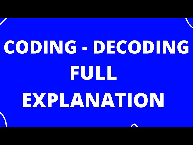 CODING DECODING Reasoning Tricks Full Explanation || Tricks & Shortcut for Interviews & Exams | BWTS