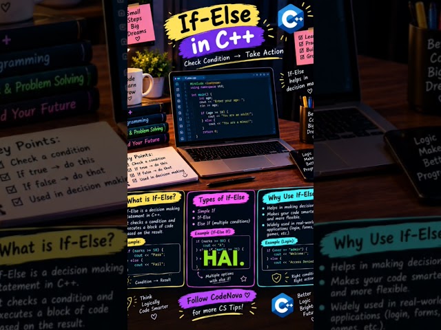 If-Else in C++ Kya Hota Hai? 🤔💻 | Easy Explanation #shorts