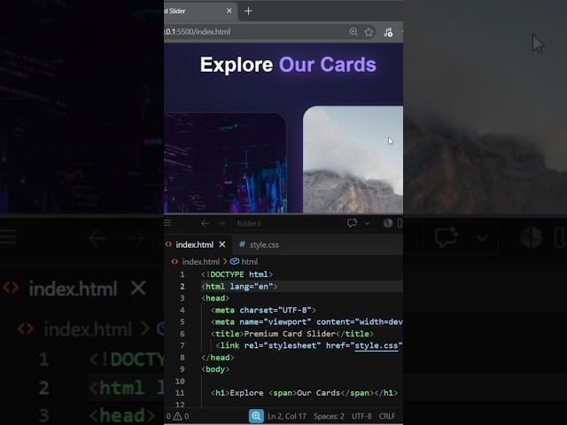 I Built These Amazing Cards Using HTML & CSS 😍🔥 #shorts
