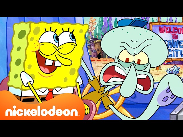 1 Hour of Every Time SpongeBob Left Bikini Bottom 🚌 | Nicktoons