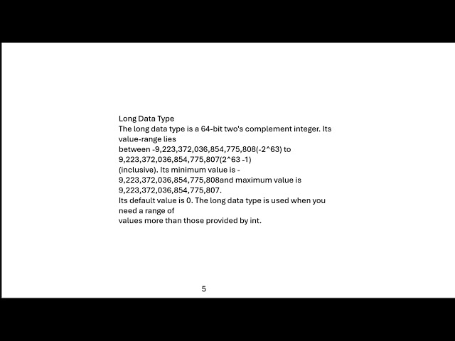 java programming types of data types