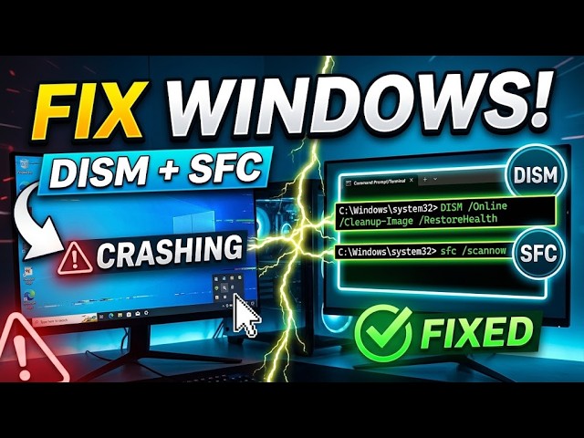 💻 Windows PC Freezing, Crashing, or Acting Strangely? Fix it with  DISM & SFC!
